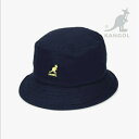 ・KANGOL|Washed Bucket Hat/ カンゴール/ウォッシュド バケット ハット/ネイビー #