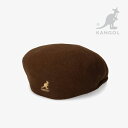 *KANGOL|Wool 504 Hunting/ カンゴール/ウール ハンチング バックトゥフロント ベレー/タバコ #