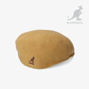 *KANGOL|Wool 504 Hunting/ カンゴール/ウール ハンチング バックトゥフロント ベレー/キャメル #