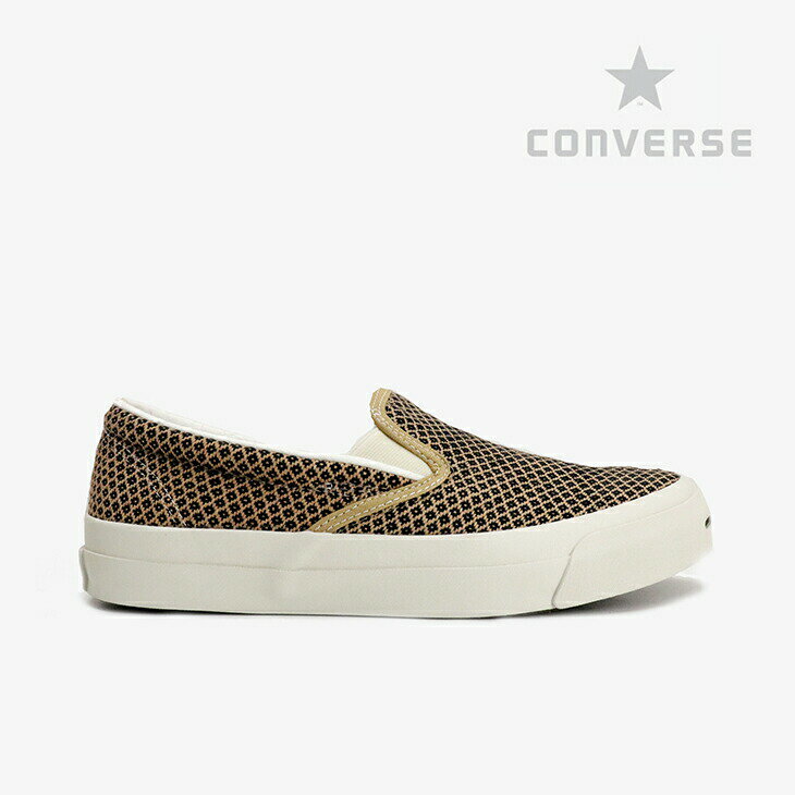 ▲半額以下］CONVERSE｜Jack Purcell Burkinafaso Textile SlipOn/ コンバース/ジャック パーセル ブルキナファソ テキスタイル/ベージュ #