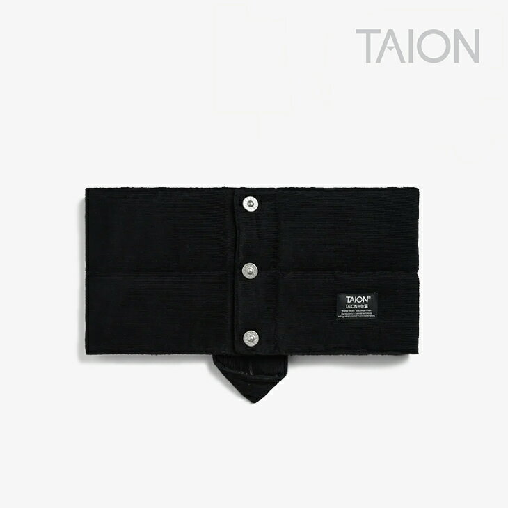 ・TAION｜Work Corduroy Down Neck Warmer/ タイオン/ワーク コーデュロイ ダウン ネックウォーマー/ブラック #