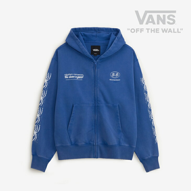 樂天商城 - ・VANS｜xEd Davis Wanna Apocalypse Zip Up Hoodie/ ヴァンズ/エド デイビス ワナ アポカリプス ジップ アップ フーディー/トゥルーブルー #