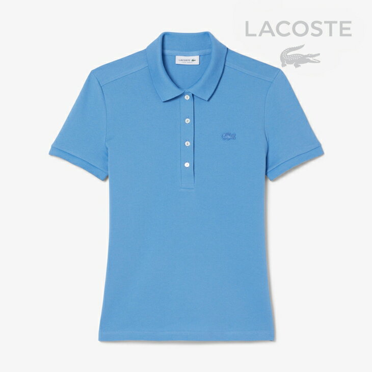 樂天商城 - ・LACOSTE｜W Stretch Cotton Pique Short Sleeve Polo Shirt Slim Fit/ ラコステ/ストレッチ コットン ピケ ショート スリーブ ポロ シャツ/ターコイズブルー #