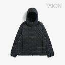 ・TAION|Basic Hooded W Zip Down Jacket/ タイオン/ベーシック フード ダブルジップ ダウン ジャケット/ブラック #