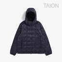 ・TAION|Basic Hooded W Zip Down Jacket/ タイオン/ベーシック フード ダブルジップ ダウン ジャケット/ダーク ネイビー #