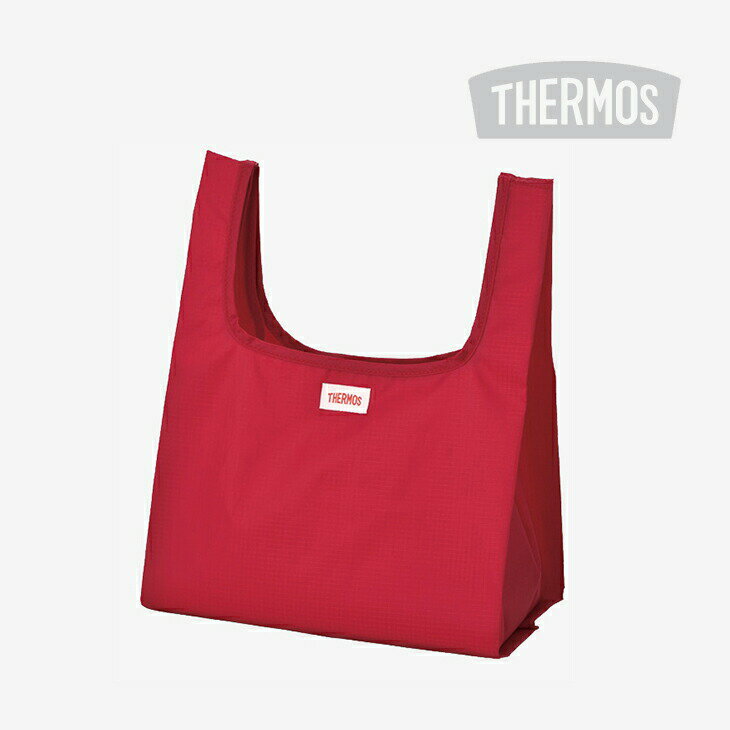 ＊THERMOS｜Pocket Bag 10L - Goods/ サーモス/ポケット バッグ 10L/Red #REX-010トートバッグ 折りたたみ エコバッグ お弁当 コンビニ 赤 手洗いのサムネイル