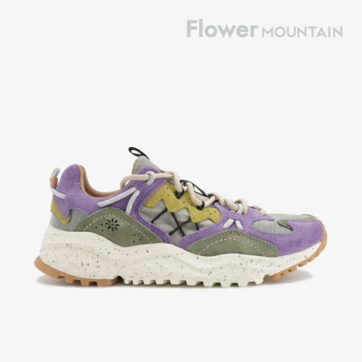 ・FLOWER MOUNTAIN｜Yamabushi Nylon Leather Layers/ フラワー マウンテン/ヤマブシ ナイロン レザー レイヤー/パープルxグレー #