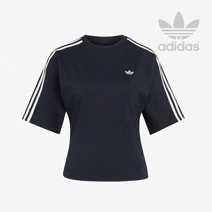 ・ADIDAS Originals｜W Adilenium 5.0 Slim-Fit SS T-Shirt/ アディダス/アディレニウム 5.0 スリムフィット ショートスリーブ Tシャツ/ブラック #