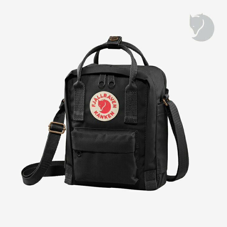 ・FJALLRAVEN｜Kanken Sling - Bag/ フェールラーベン/カンケン スリング/Black #ミニ ショルダー ポシェット ポーチ 斜め掛け コンパクト カジュアル サコッシュ バッグ 黒