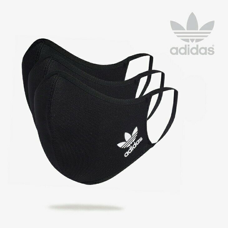 ＊ADIDAS Originals｜Face Covers 3P/ アディダス/フェイス カバー 3P/ブラックxブラック #