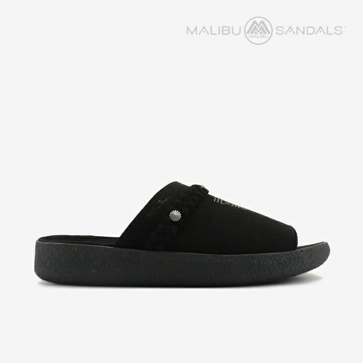 ・MALIBU SANDALS｜El Rancho Slide Sandal Vegan Leather/ マリブ サンダルズ/エル ランチョ スライド サンダル ヴィーガン レザー/ブラック #