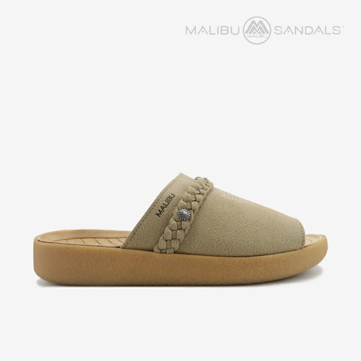 ・MALIBU SANDALS｜El Rancho Slide Sandal Vegan Leather/ マリブ サンダルズ/エル ランチョ スライド サンダル ヴィーガン レザー/トープxタン #