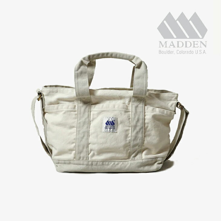 Rakuten - ・MADDEN｜12oz Canvas 2way Shoulder Tote Bag/ メデン/12オンス キャンバス 2ウェイ ショルダー トート バッグ/キナリ #