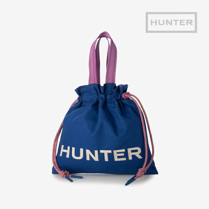 ·HUNTER｜Easy Canvas Drawstring Mini Tote/헌터/이지 캔버스 드로스트링 미니 토트 백/크루즈 블루 #