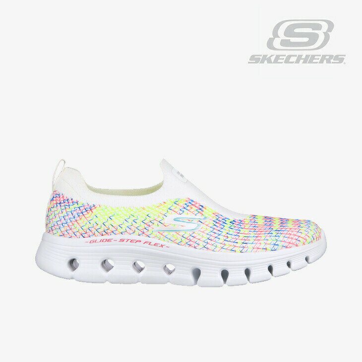 楽天GO ON＊SKECHERS｜W Go Walk Glide-Step Flex Energy Vision/ スケッチャーズ/ゴー ウォーク グライド ステップ フレックス エナジー ビジョン/ホワイトxマルチ #