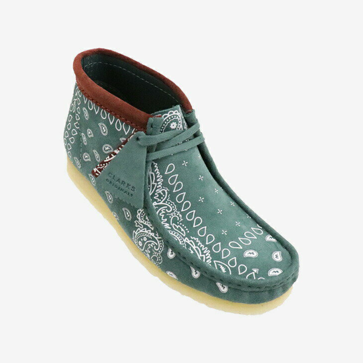 ：CLARKS｜Wallabee Boot Paisley/ クラークス/ワラビー ブーツ ペイズリー/グリー...