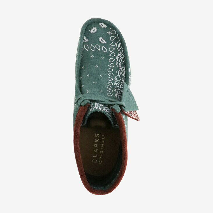 ：CLARKS｜Wallabee Boot Paisley/ クラークス/ワラビー ブーツ ペイズリー/グリー...