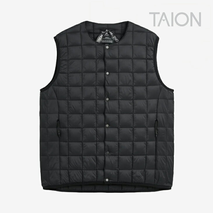 ・TAION｜900FP＋Mountain Active Crew Neck Inner Light Down Vest/ タイオン/ハイスペック マウンテン アクティブ クルー ネック インナー ライト ダウン ベスト/ブラック #