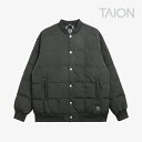 ・TAION|Sports Classic Stadium Down Jumper Snap-Button Jacket/ タイオン/スポーツ クラシック スタジアム ダウン ジャンパー スナップボタン ジャケット/ダーク チャコール #