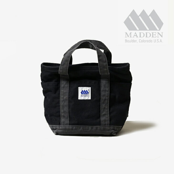 Rakuten - ・MADDEN｜12oz Canvas Mini Tote Bag/ メデン/12オンス キャンバス ミニ トート バッグ/ブラックxグレー #