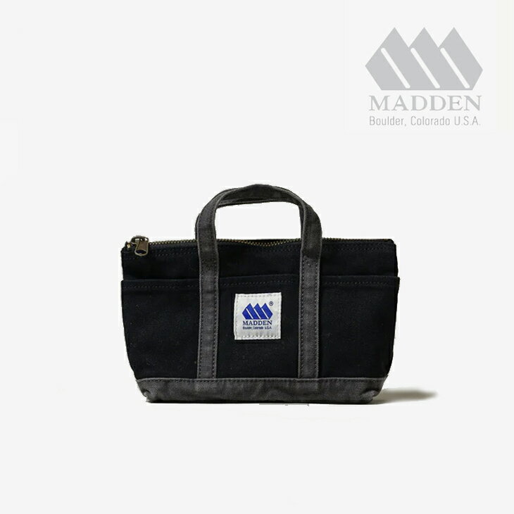Rakuten - ・MADDEN｜Canvas Mini Pouch/ メデン/キャンバス ミニ ポーチ/ブラックxグレー #