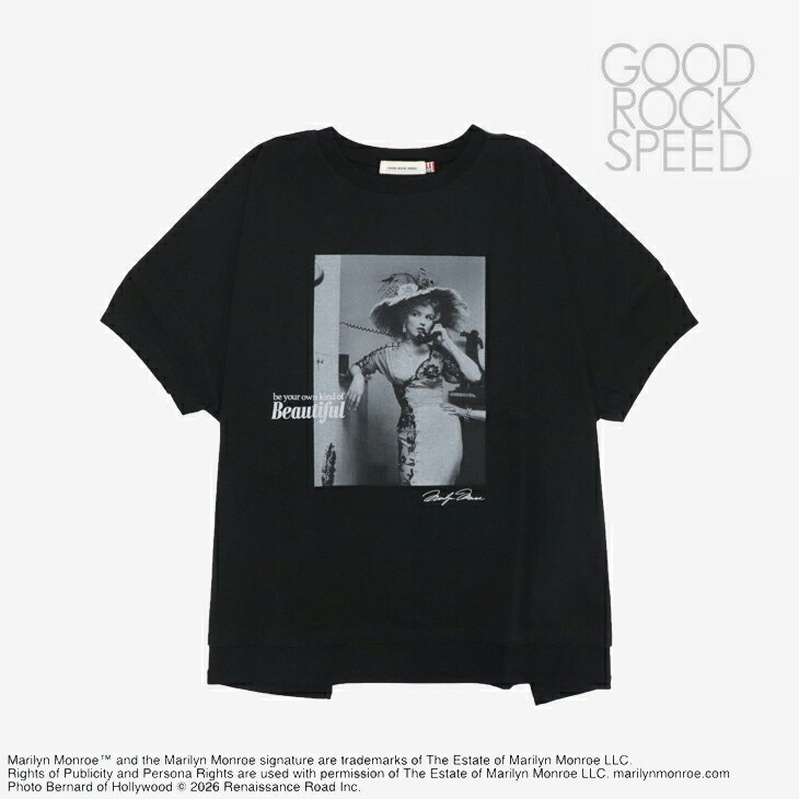 Rakuten - ・GOOD ROCK SPEED｜Marilyn Monroe Photo SS T-Shirt/ グッド ロック スピード/マリリン モンロー フォト ショートスリーブ Tシャツ/ブラック #