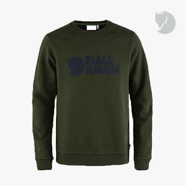 ・FJALLRAVEN｜Logo Sweater/ フェールラーベン/ロゴ セーター/ディープフォレスト #