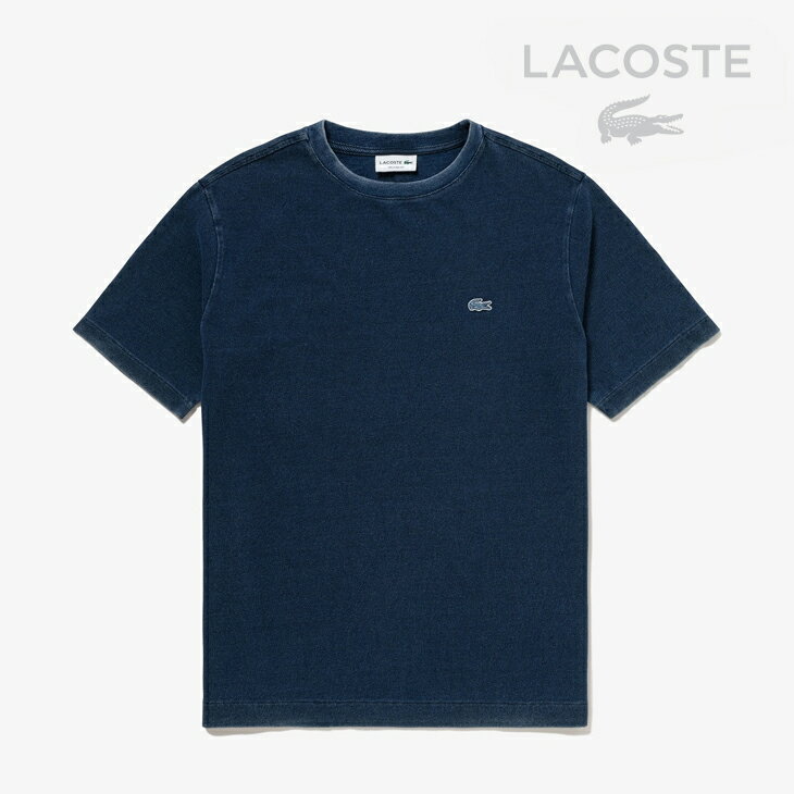 樂天商城 - ・LACOSTE｜Washed Indigo SS T-Shirt/ ラコステ/ウォッシュド インディゴ ショートスリーブ Tシャツ/ブルー #