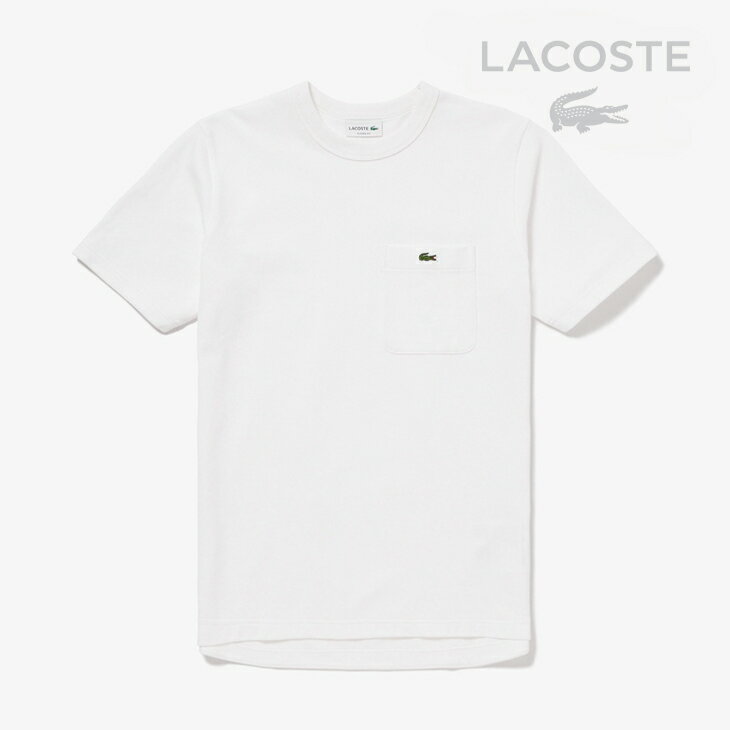 Rakuten - ・LACOSTE｜Pique Knit Pocket Short Sleeve T-shirt/ ラコステ/ピケ ニット ポケット ショート スリーブ Tシャツ/ホワイト #