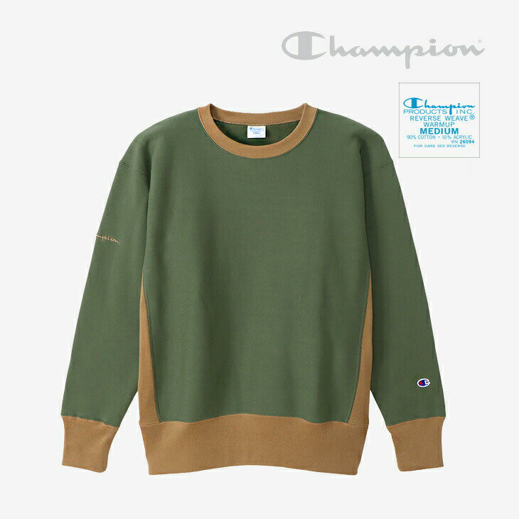 ＊CHAMPION｜Reverse Weave Crewneck Sweatshirt/ チャンピオン/リバース ウィーブ クルーネック スウェットシャツ/アーミーグ