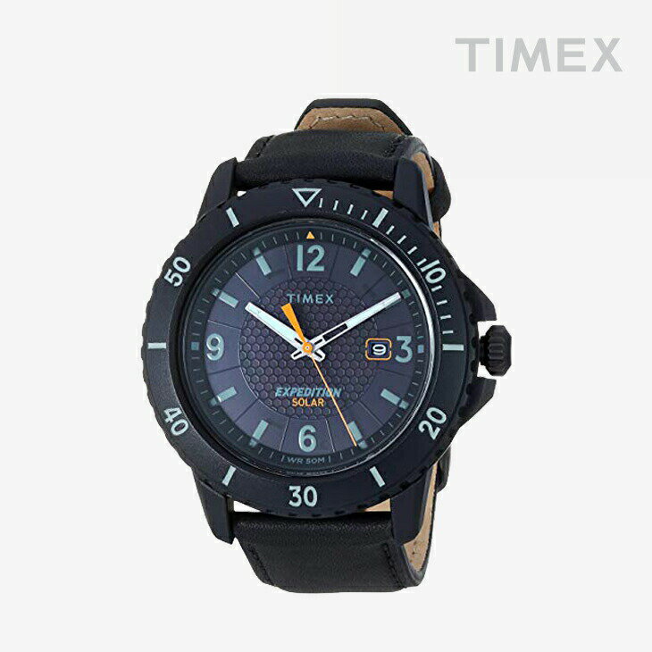 ・TIMEX｜Expedition Gallatin Solar 44mm Leather Strap/ タイメックス/エクスペディション ガラティン ソーラー レザー ストラップ/ブラック #