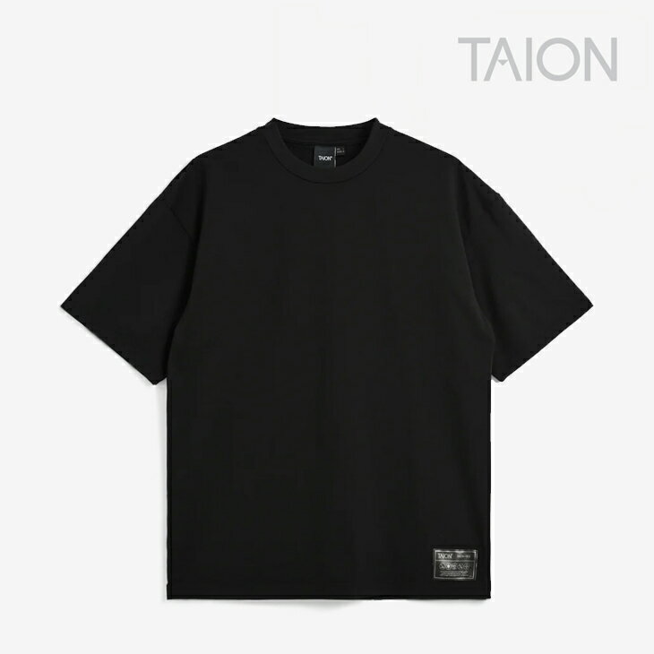 ・TAION｜W Function T UV Cooling Stretch Micro Ventilated T-Shirt Regular/ タイオン/ファンクション T UV 接触冷感 抗菌 速乾 ストレッチ 微細通気孔クール Tシャツ レギュラー/ブラック #