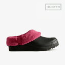 ＊HUNTER｜W Play Sherpa Insulated Clog/ ハンター/プレー シェルパ インサレーテッド クロッグ/ブラックxプリズマティックピンク #