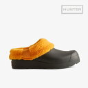 *HUNTER|W Play Sherpa Insulated Clog/ ハンター/プレー シェルパ インサレーテッド クロッグ/ブラックxノマドオレンジ #