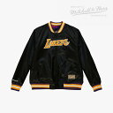 MITCHELL NESS｜Slap Sticker RVB Jacket Lakers/ ミッチェルアンドネス/スラップ ステッカー リバーシブル ジャケット レイカーズ/ブラック