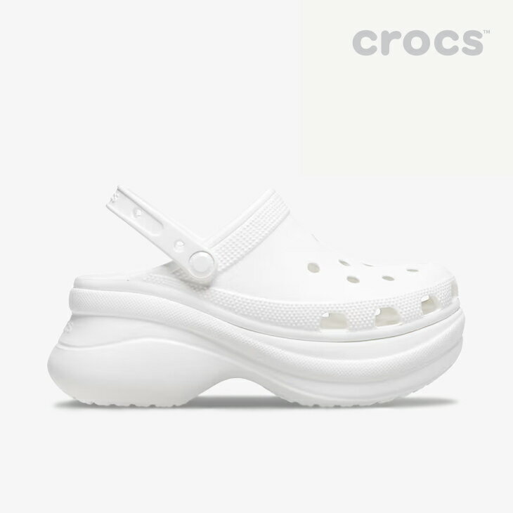・CROCS｜W Classic Bae Clog Platform Sandal/ クロックス/クラシック ベイ クロッグ プラットフォーム サンダル/ホワイト #