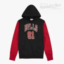 ・MITCHELL&NESS｜NBA N&N Fashion Hoody Bulls 96 Dennis Rodman/ ミッチェルアンドネス/ファッション フーディー ブルズ デニス ロッドマン/ブラックxレッド #