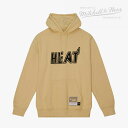 ・MITCHELL&NESS｜NBA Khaki Black Hoodie Miami Heat/ ミッチェルアンドネス/カーキ ブラック フーディ マイアミ ヒート/タン #