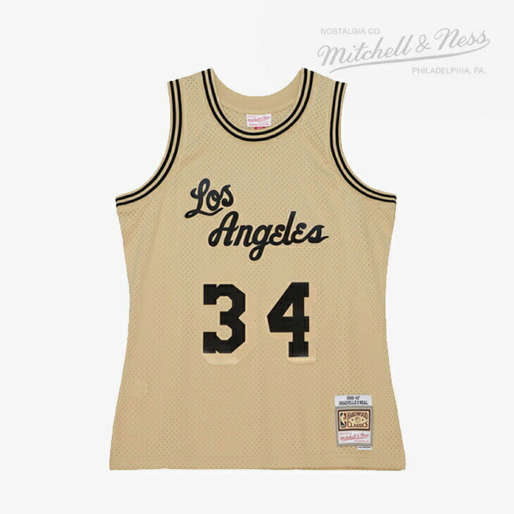 MITCHELL NESS｜NBA Khaki Black Swingman Jersey Lakers O Neal/ ミッチェルアンドネス/カーキ ブラック スウィングマン ジャージ レイカーズ オニール/カーキ