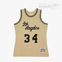 ・MITCHELL&NESS｜NBA Khaki Black Swingman Jersey Lakers O Neal/ ミッチェルアンドネス/カーキ ブラック スウィングマン ジャージ レイカーズ オニール/カーキ #