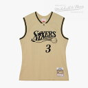 EMITCHELL&NESSbNBA Khaki Black Swingman Jersey 76ers Iverson/ ~b`FAhlX/J[L ubN XEBO} W[W VNT[Y ACo[\/J[L #