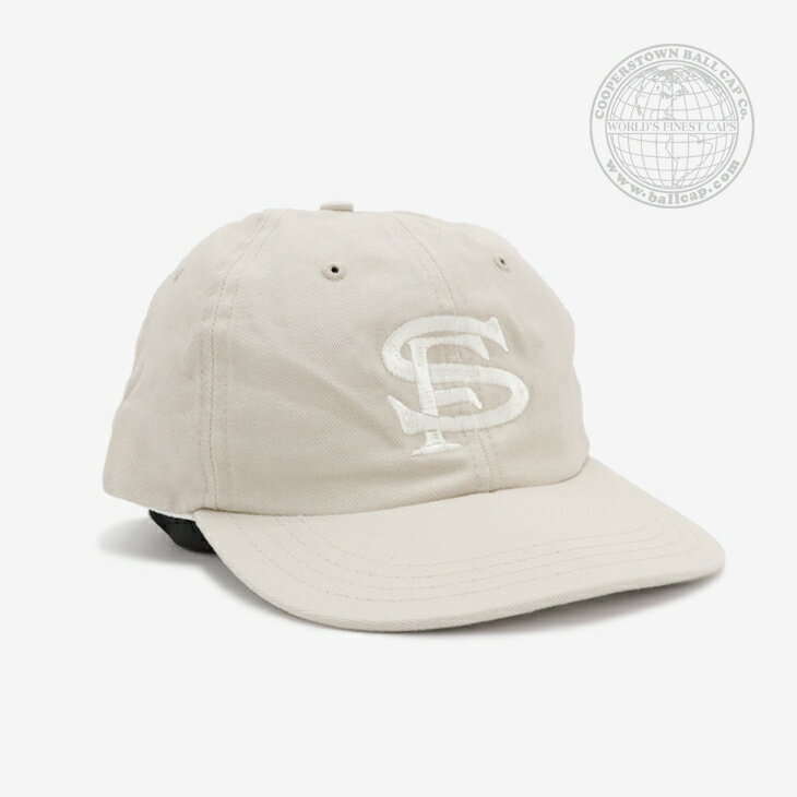 ・COOPERSTOWN BALL CAP｜USA Made Washed Cap Embroidary SF/ クーパーズタウン/USA製 ウォッシュド キャップ エンブロイダリー サンフランシスコ/ストーン #