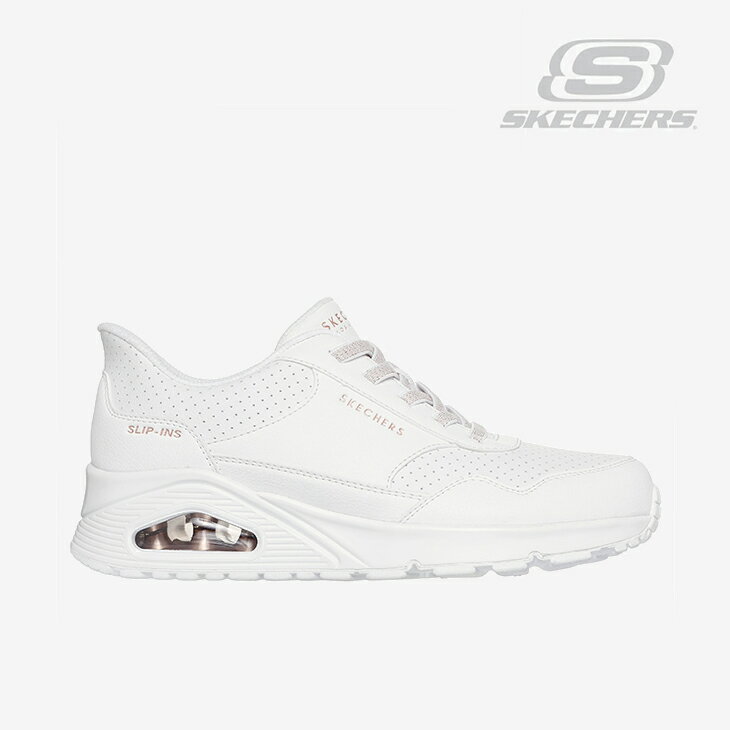 ・SKECHERS｜W Slip-Ins Uno Banksia Luxe Wide Fit/ スケッチャーズ/スリップインズ ウノ バンクシア ラックス ワイド フィット/ホワイト #