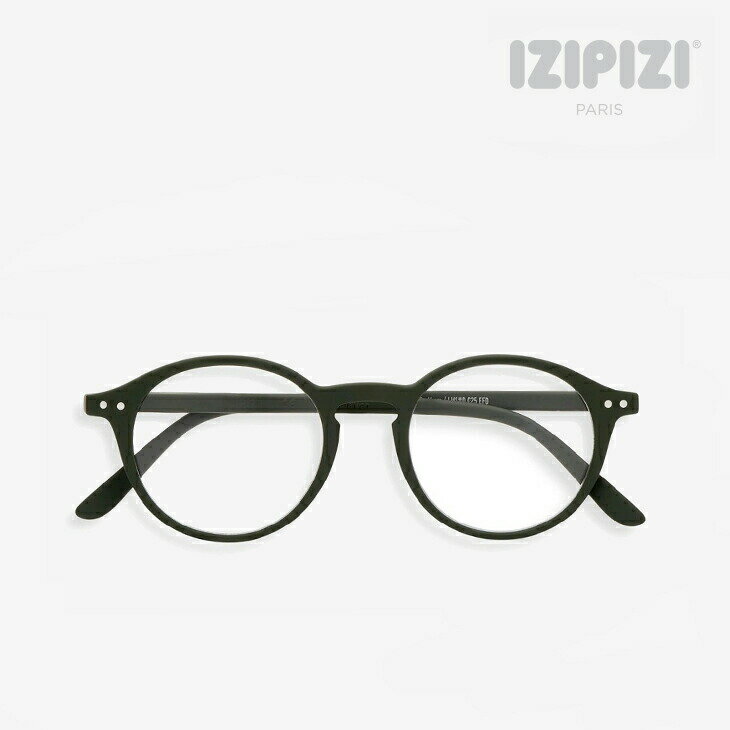 ・IZIPIZI｜Reading D Frame Iconic/ イジピジ/リーディンググラス（老眼鏡）ボストン アイコニック/カーキグリーン #