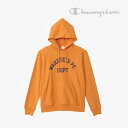 ＊CHAMPION｜Reverse Weave Hooded Sweatshirt/ チャンピオン/リバース ウィーブ フーデッド スウェット カレッジプリント/ダルオレンジ #