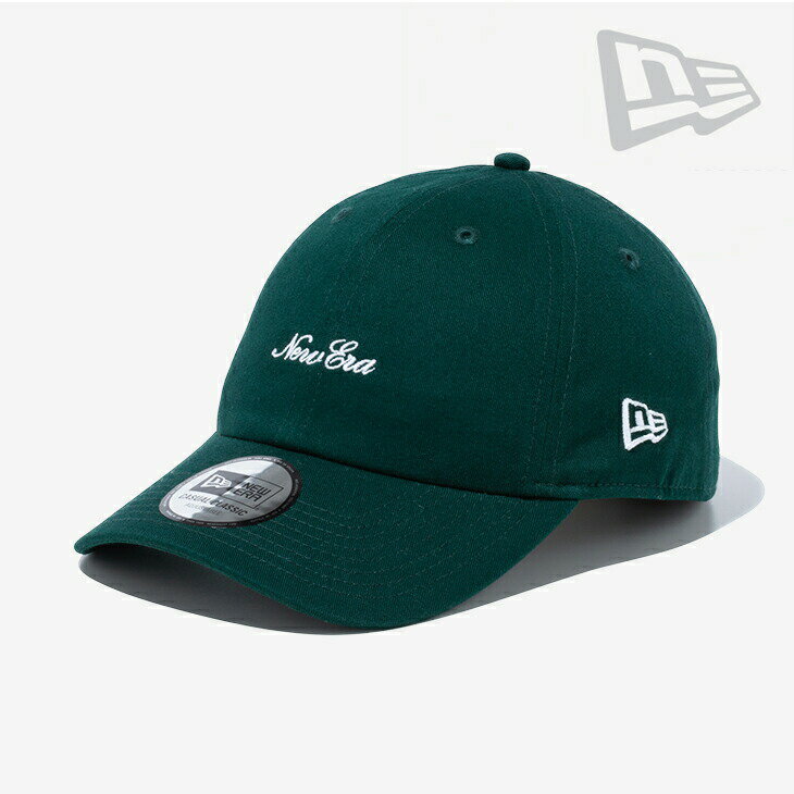 ・NEW ERA｜Casual Classic Mini Script Logo/ ニュー エラ/カジュアル クラシック ミニ スクリプト ロゴ/ダークグリーン #