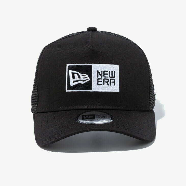 ・NEW ERA｜9Forty A-Frame Trucker Box Logo/ ニュー エラ/ナインフォーティ Aフレーム トラッカー タイプライター ボックス ロゴ/ブラック # 3