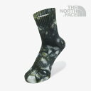 楽天GO ON＊THE NORTH FACE｜Tie Dye Crew/ ノース フェイス/タイ ダイ クルー ソックス/ブラックxニュートープグリーン #