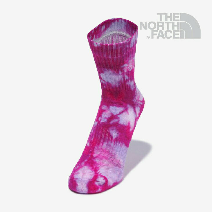 楽天GO ON＊THE NORTH FACE｜Tie Dye Crew/ ノース フェイス/タイ ダイ クルー ソックス/ピンクグローxラベンダー #