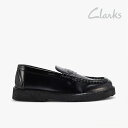 ・CLARKS|W Nomad Loafer Patent Amber Crepe Sole/ クラークス/ノマド ローファー パテント アンバー クレープ ソール/ブラック #